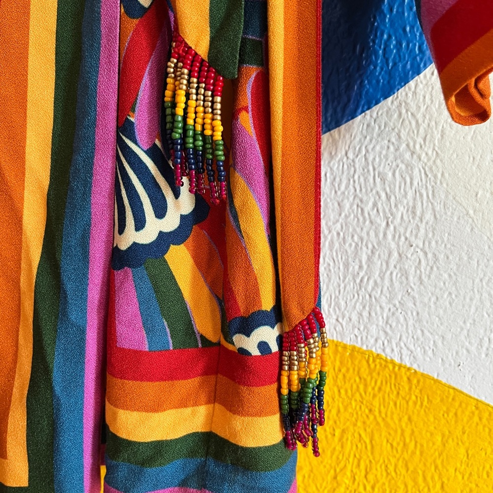 Farm Rio rainbow toucan wrap dress - Picture 5 of 5